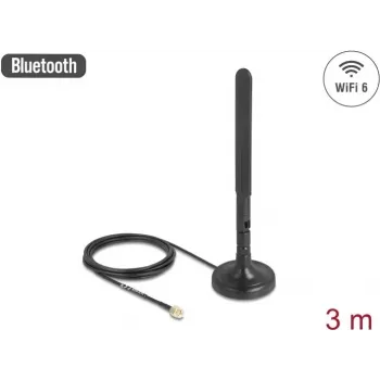 Kryptinė tinklo antena DELOCK 10039 RP-SMA vyriška 3 dBi 5,15–5,85 GHz