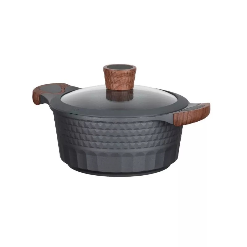 Puodas Resto Kitchenware Capella 2,6 L apvalus juodas medis