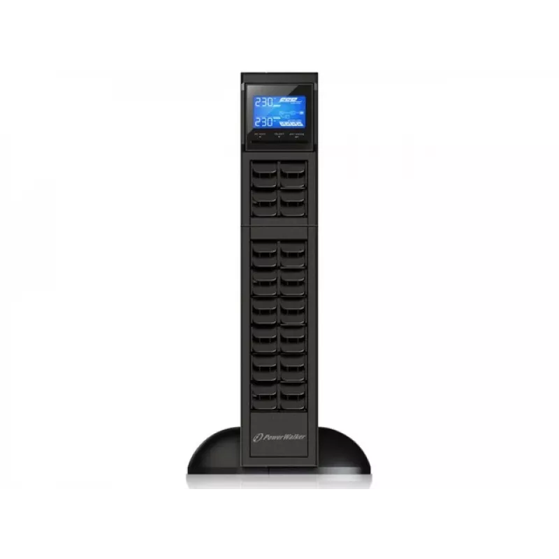 PowerWalker VFI 1000CRM LCD nepertraukiamo maitinimo šaltinis (UPS) Dvigubo keitimo (Online) 1 kVA 800 W 3 AC lizdai