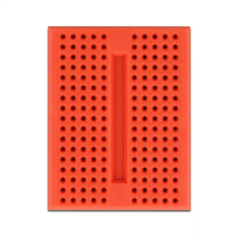 Breadboard DELOCK 18318 – plastikinė litavimo nereikalaujanti prototipų plokštė, 36 × 46 × 10 mm, raudona