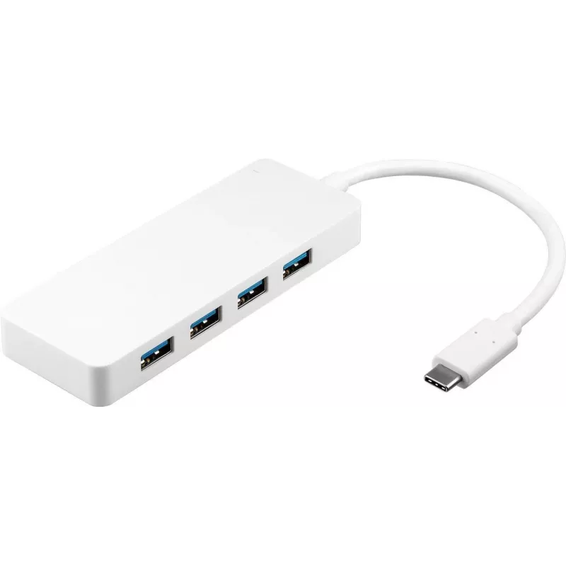 Wentronic Goobay USB-C™ 4x Multiport Adapteris, Baltas - 4x USB 3.0 A lizdų jungtis prie USB-C™ kištuko (66274)