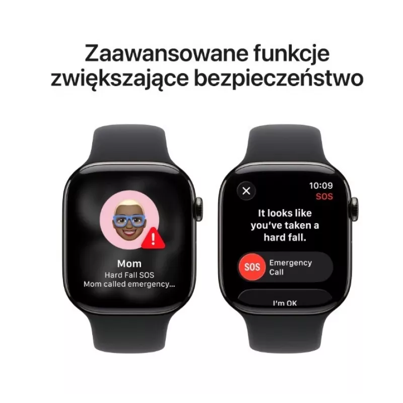 Išmanusis laikrodis Apple Watch Series 11 GPS + Cellular 42mm Slate Titanium korpusas, juodas sportinis dirželis M/L