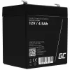 UPS baterija Green Cell AGM44 — 12 V 4,5 Ah sandarioji švino rūgšties (VRLA), 101×70×90 mm, 1,35 kg, juoda