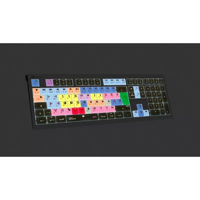 Logickeyboard LKB-MCOM4-A2M-UK klaviatūra USB QWERTY anglų juoda