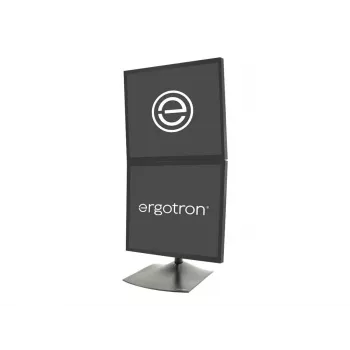 Ergotron DS100 - Tvirtinimo rinkinys (28 colių stulpas, pagrindas, 2 sukamosios jungtys, 2 VESA adapteriai) - siauras - 2 LCD ekranams - Plienas, Aliuminis - Juoda - Ekrano dydis: iki 68,6 cm (iki 27 colių)
