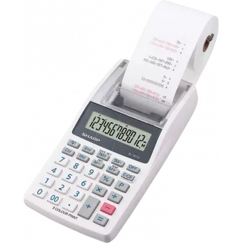 Skaičiuotuvas Sharp EL-1611V stalinis finansinis pilka, balta