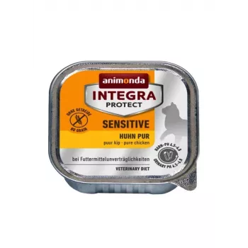 Šlapias kačių ėdalas Animonda Integra Protect Sensitive Pure Chicken 100 g, be grūdų, be glitimo, suaugusioms katėms, alergijų palaikymui