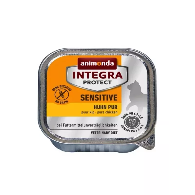 Šlapias kačių ėdalas Animonda Integra Protect Sensitive Pure Chicken 100 g, be grūdų, be glitimo, suaugusioms katėms, alergijų palaikymui