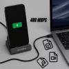 4smarts VoltDock USB-C įkrovimo stotelė 60W Pilka (541426)
