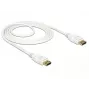 DisplayPort kabelis DeLOCK 85509 1,5 m Baltas