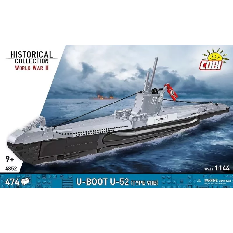 Konstruktorius Cobi U-Boot U-52 – 474 detalių modelio rinkinys