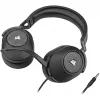 Ausinės CORSAIR HS65 SURROUND žaidimams, laidinės, ant ausų, 3,5 mm + USB adapteris, 32 Ω, 282 g, anglies spalvos