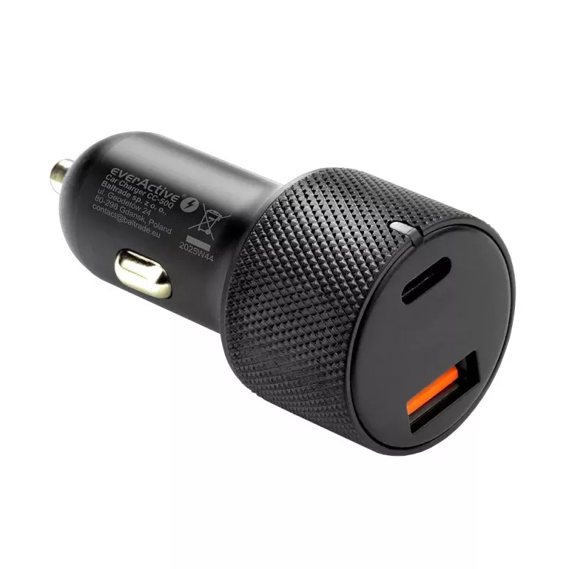 Automobilinis kroviklis everActive CC-50Q QC3.0 75W su Quick Charge 3.0 palaikymu ir USB prievadais