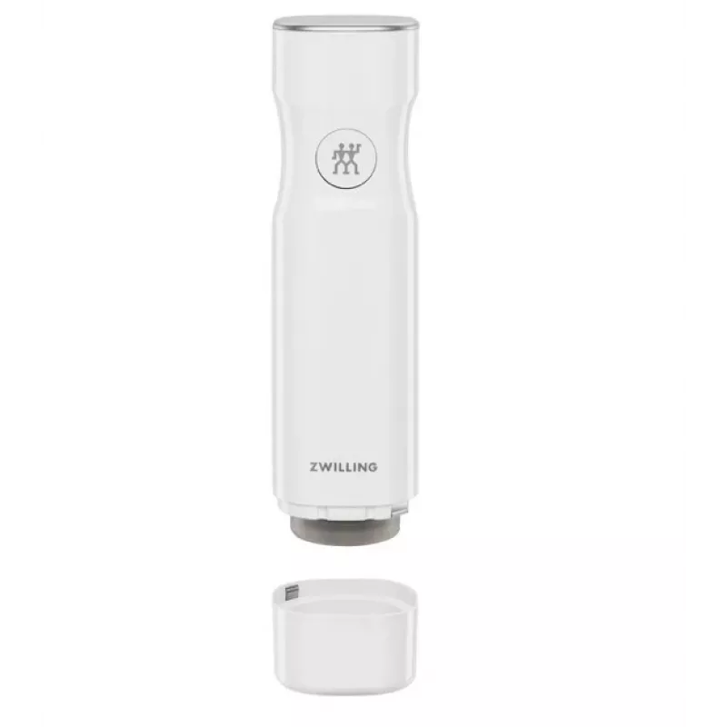 Vakuuminis indas ZWILLING 36807-007-0, plastikinis stačiakampis maisto indas, 1,1 l ir 2,3 l, sandariai užsidarantis dangtelis, išimamas, permatomas baltas
