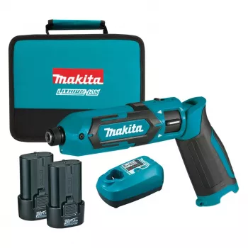 Momentinis veržliaraktis Makita TD022DSE 1/4 colio 2450 RPM 25 N⋅m Juodas, Mėlynas