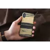 Dėklas išmaniesiems telefonams man and wood, skirtas iPhone X/XS – baltas juodmedis su juodais akcentais