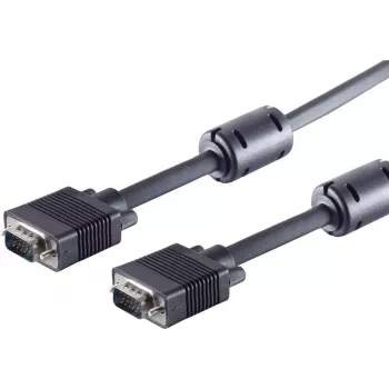 Monitorinis kabelis ShiverPeaks S-VGA 78056-0.2, 2 × 15 kontaktų, ekranuotas, 0,2 m