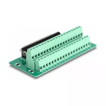 DeLOCK adapteris D-Sub 37 kištukas (moteriškas) į gnybtų bloką, montavimui ant DIN bėgio, 51 mm x 116 mm x 30 mm