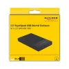 Išorinis dėklas HDD/SSD DeLOCK 42011 Juodas 2,5 colio SATA III 5 Gbit/s