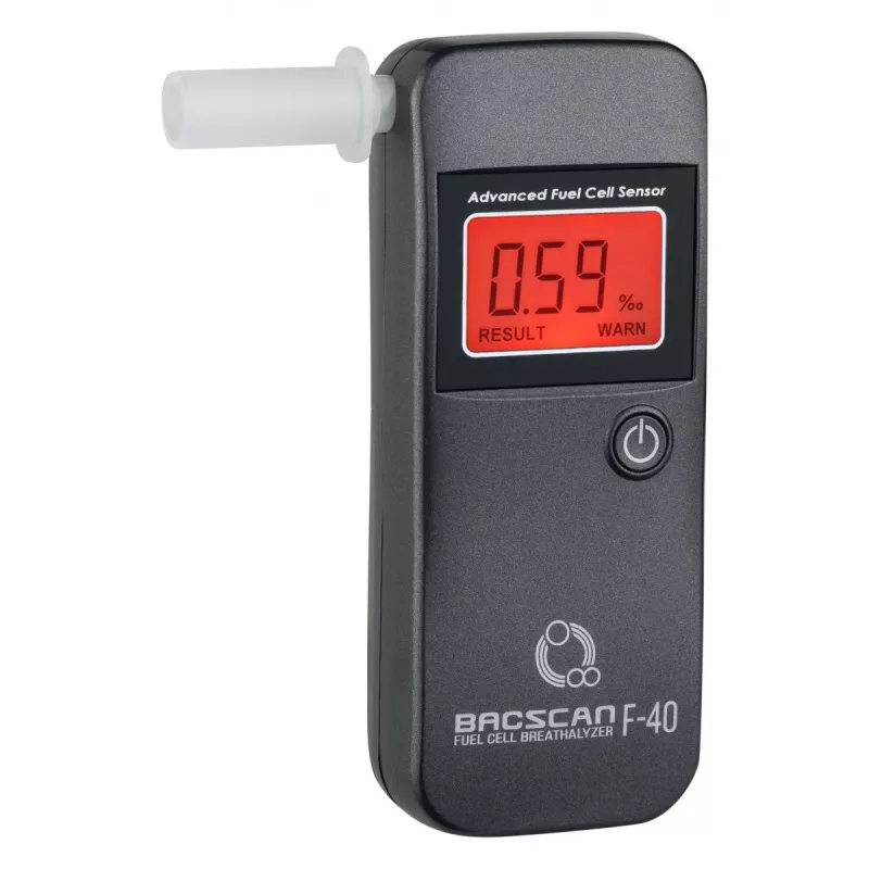 Alkotesteris BACscan F-40, bekontaktis, BAC 0–4%, 1% tikslumas, 20s įšilimas, LCD, baterija AAA×2