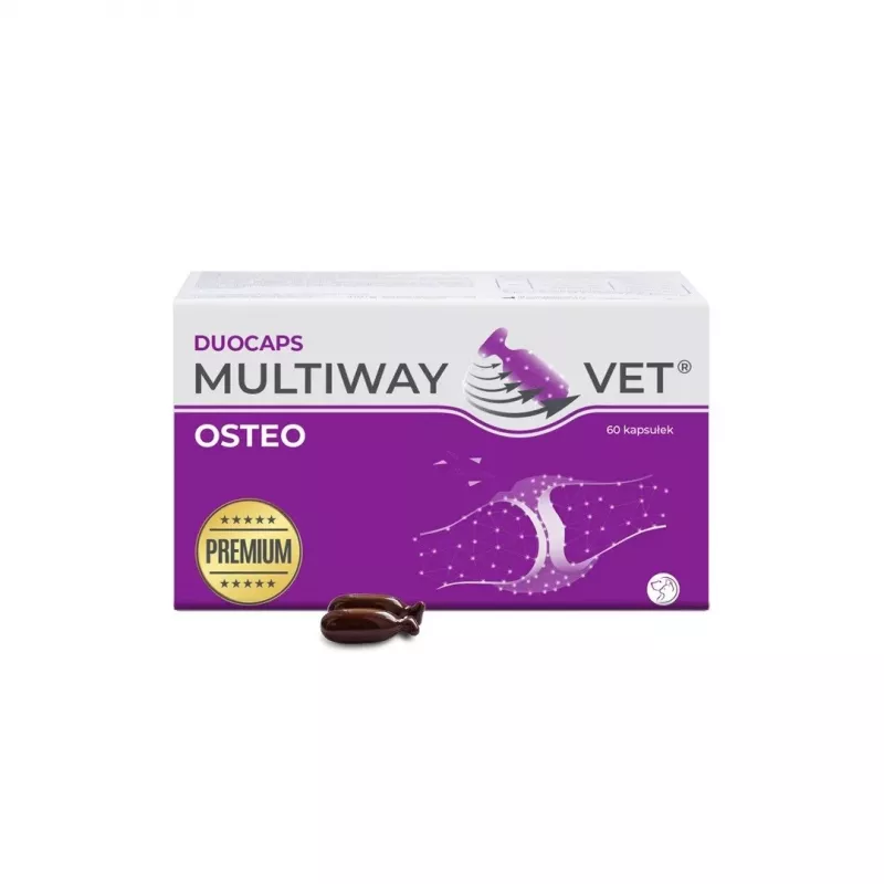 JM Sante Multiway Vet Duocaps Osteo minkštos kapsulės sąnariams suaugusiems šunims ir katėms, 150 g