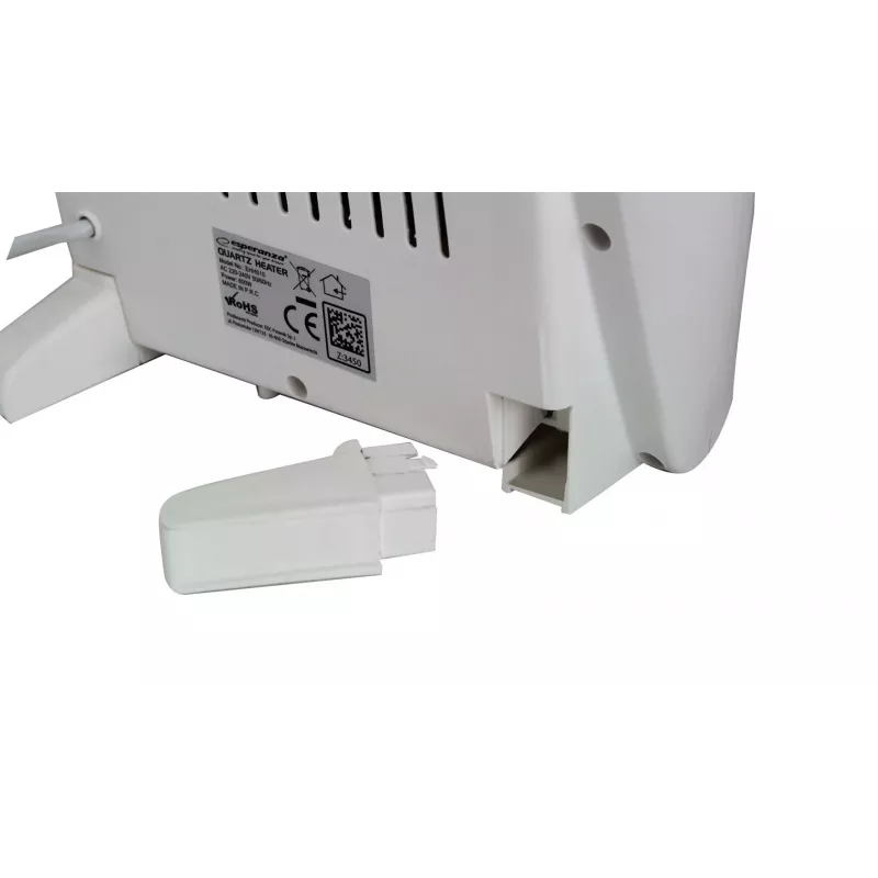 Kvarcinis elektrinis šildytuvas ESPERANZA EHH010 400W/800W, baltas, 1,2 m laidas, mygtukai, reguliuojamas termostatas