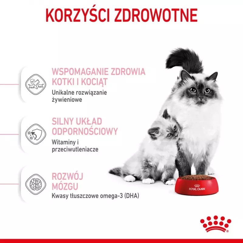 Sausas kačių ėdalas Royal Canin Mother & Babycat 2 kg – vištiena, nėščioms, žindančioms katėms ir kačiukams