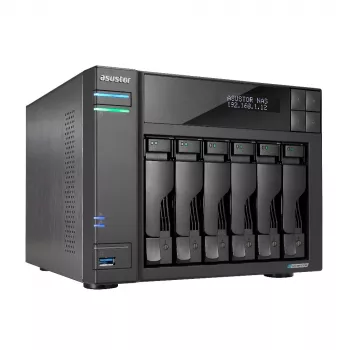 Asustor LOCKERSTOR 6 NAS stalinis kompiuteris Intel® Celeron® N5105 8 GB DDR4 HDD ADM juodas