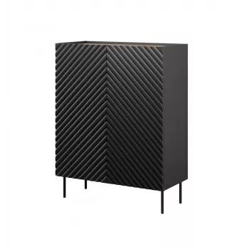 Knygų lentyna cama meble ONDA 2D2SZ 98×45×127 cm juoda