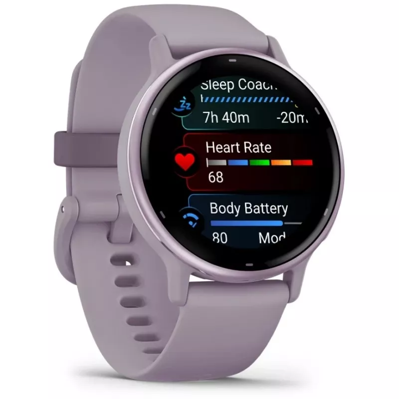 Garmin Vivoactive 5 3.05 cm (1.2) AMOLED Skaitmeninis 390 x 390 pikselių Liečiamas ekranas Violetinis Wi-Fi GPS (palydovas)