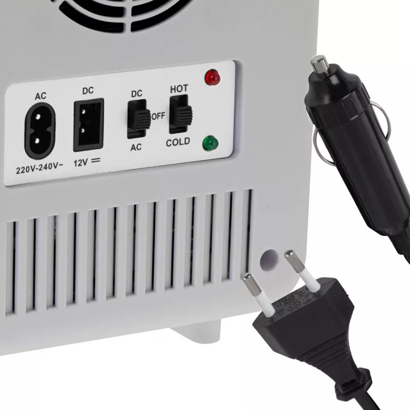 Mini šaldytuvas Adler AD 8084G – kompaktiškas pilkas 12V/230V, 4 L talpa, nešiojamas