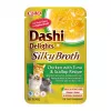 Šlapias skanėstas katėms INABA Dashi Delights – vištiena su tunu ir jūros šukute, 40 g pakelis