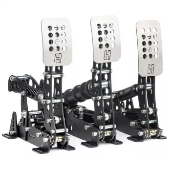 Heusinkveld Ultimate+ 3 Pedal Set juodas – tiesioginės pavaros sim lenktynių pedalų rinkinys, 3 pedalai