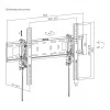 Sieninis TV laikiklis SBOX PLB-6546T-2 37–80 colių ekranams, iki 75 kg, VESA iki 600x400