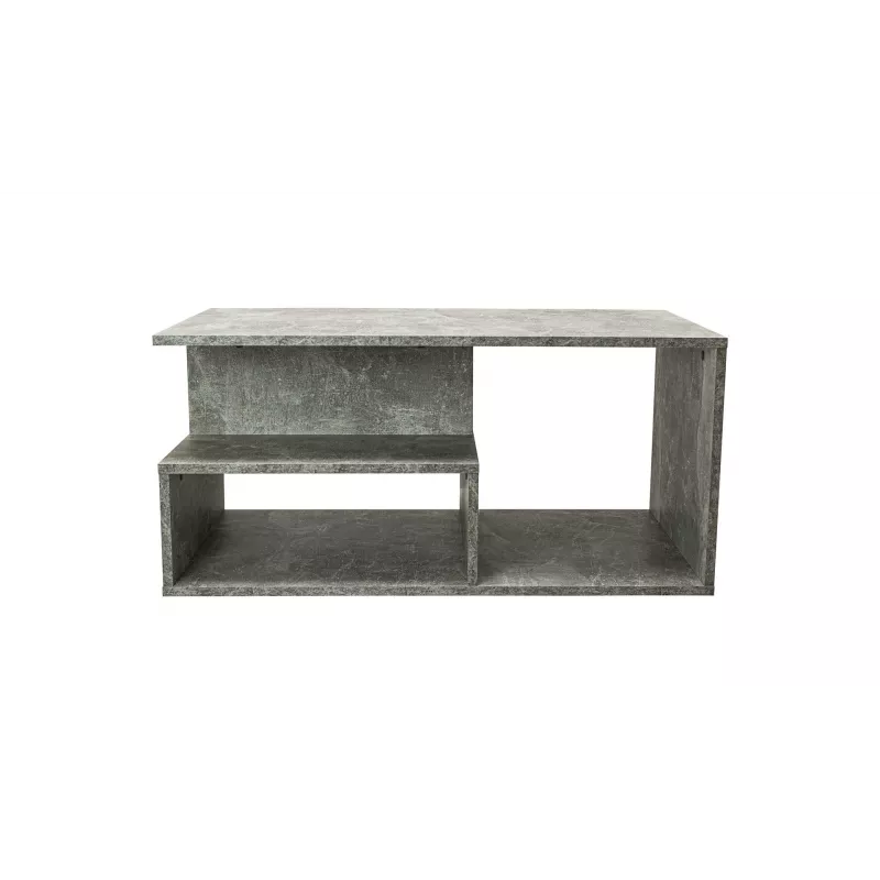 Kavos staliukas Top e Shop PRIMA BETON, laisvos formos viršus, taupe, 900×510×430 mm, 1 koja