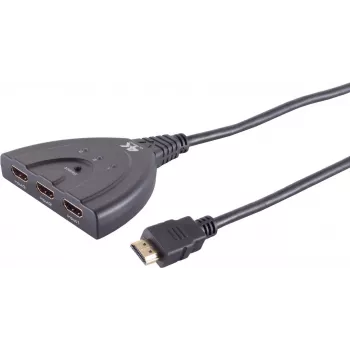 HDMI kabelis ShiverPeaks SP05-02001 0,5 m HDMI A tipas 3 x HDMI juodas