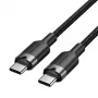 USB-C į USB-C duomenų ir įkrovimo laidas Vention TRDBH, 2 m, USB 2.0, 60 W PD, 3 A, 480 Mbit/s, juodas