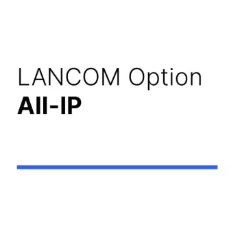 Programinės įrangos licencija Lancom Systems LANCOM All-IP Option – 1 licencija, suderinama su LANCOM 1781er, 1631E, 831A