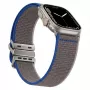 GUAN Premium rankinis dirželis Apple Watch 42/44/45/46/49 mm — pilkai mėlyna, tinka Series 1–3