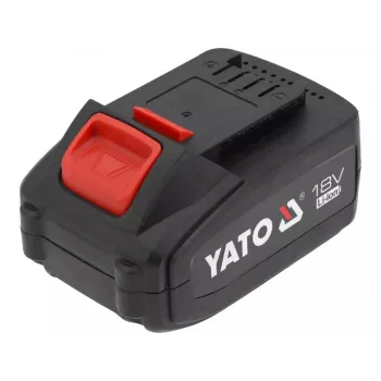 Akumuliatorius belaidžiams įrankiams YATO YT-828463 — Li‑Jon 18V 4Ah, raudonas, su įkrovos indikatoriumi