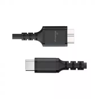 USB laidas MediaRange MRCS257 0,5 m — Micro-USB B į USB-C, USB 3.2 Gen 1 (5 Gbit/s), juodas