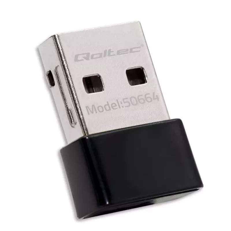 QOLTEC Ultra-Fast Wireless Mini USB Adapter Wi-Fi – belaidis USB adapteris