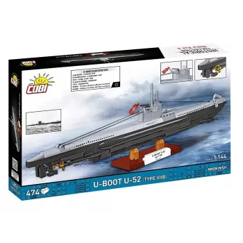 Konstruktorius Cobi U-Boot U-52 – 474 detalių modelio rinkinys