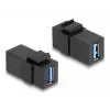 DeLOCK Keystone modulis USB 3.0 A lizdas – A lizdas juodas 1:1