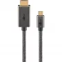 USB pynė adapterio laidas, USB-C kištukas > HDMI kištukas, 4K / 60Hz (juodas/sidabrinis, 2 m)