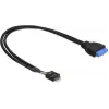USB 3.0 19 kontaktų į USB 2.0 8 kontaktų adapterio laidas DeLOCK 83792 60 cm juodas