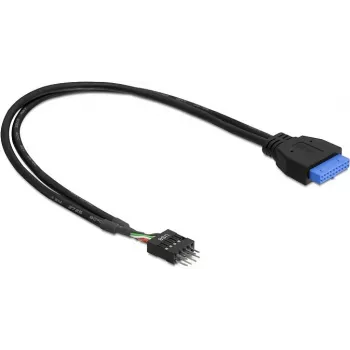 USB 3.0 19 kontaktų į USB 2.0 8 kontaktų adapterio laidas DeLOCK 83792 60 cm juodas