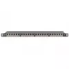 Patch Panel Digitus CAT 6 Class E High Density Shielded 24 prievadų 0,5U juodas