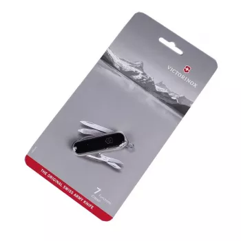 Daugiafunkcis įrankis Victorinox Classic SD – kompaktiškas kišeninis peilis su žirklėmis, ašmenimis, nagų dilde, atsuktuvu, pincetu ir dantų krapštuku