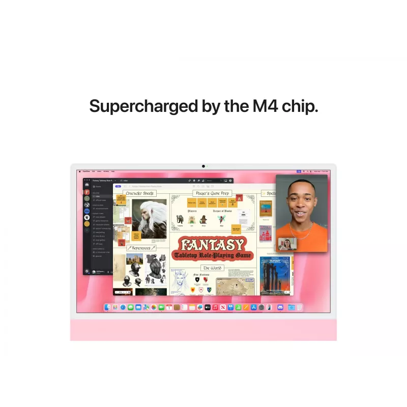 iMac 24 inch Retina 4.5K ekranas M4, Rožinis, M4 (8-CPU/8-GPU), 16GB, 256GB, Vokiška klaviatūra, be Gigabit Ethernet, Magic Mouse, MWUG3D/A